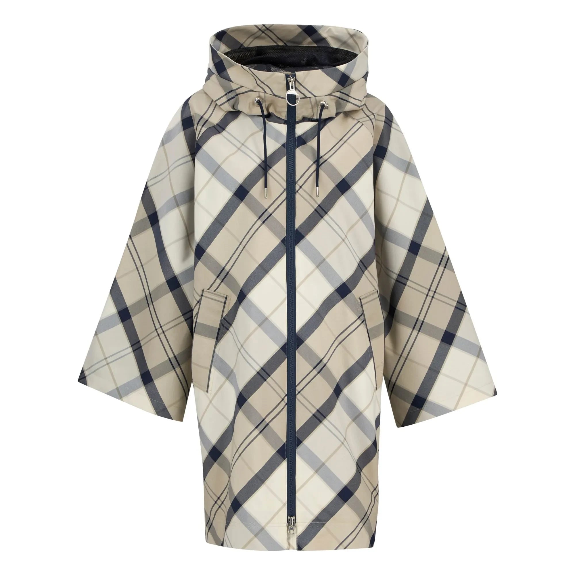 Barbour – Kinsale Tartan Wasserdichte Jacke | Grau