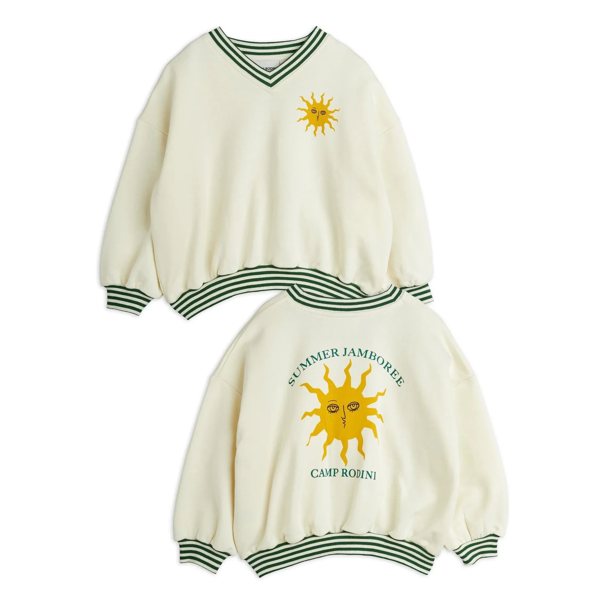 Mini Rodini - Sun Sweatshirt aus Bio-Baumwolle | Ecru