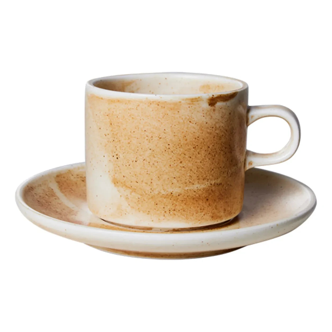 HKliving - Chef Ceramics Tasse und Untertasse aus Porzellan | Creme