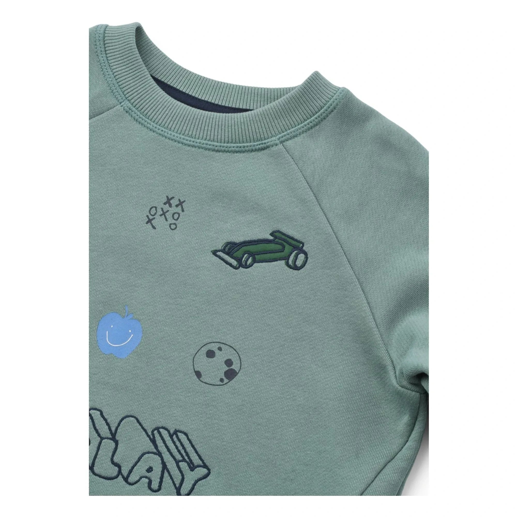Liewood - Orson Play organik pamuk sweatshirt | Mavi Yeşil