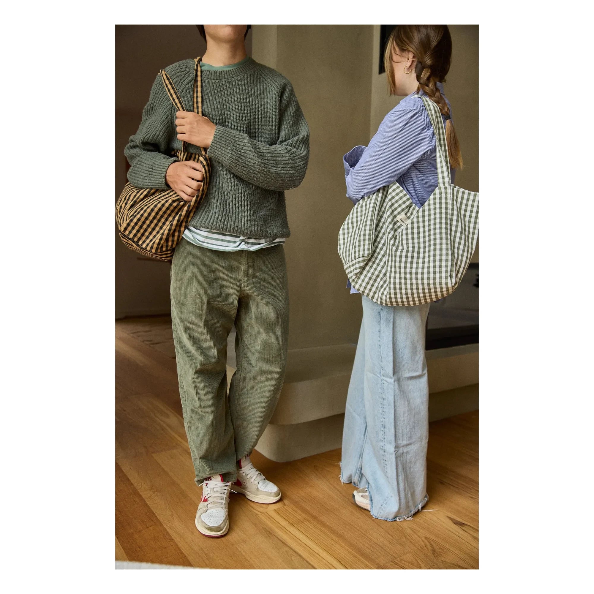 Gabrielle Paris - Vichy Tasche | Kaffee