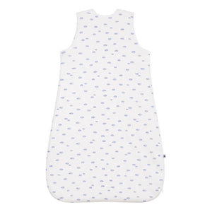Petit Bateau - Schlafsack aus Bio-Baumwolle mit Wolkenmotiv | Weiß