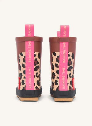 Hallo Hossy - Leoparden Regenstiefel | Braun