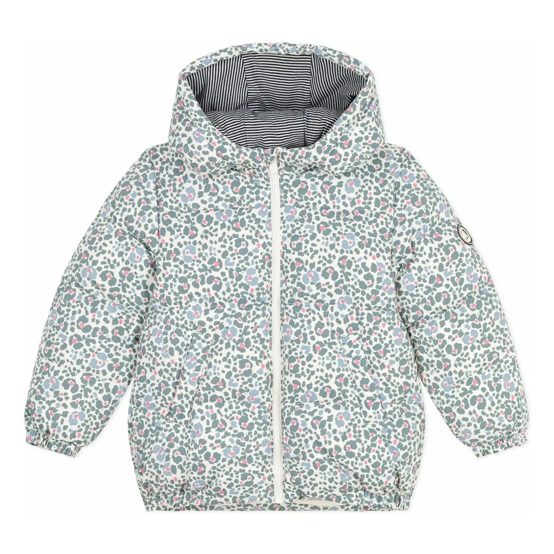 Petit Bateau - Steppjacke mit Blumenmuster | Ecru