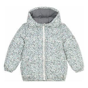 Petit Bateau - Steppjacke mit Blumenmuster | Ecru
