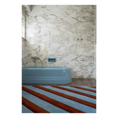 Layered - Wollteppich Diagonal, Tekla Evelina Severin | Blau