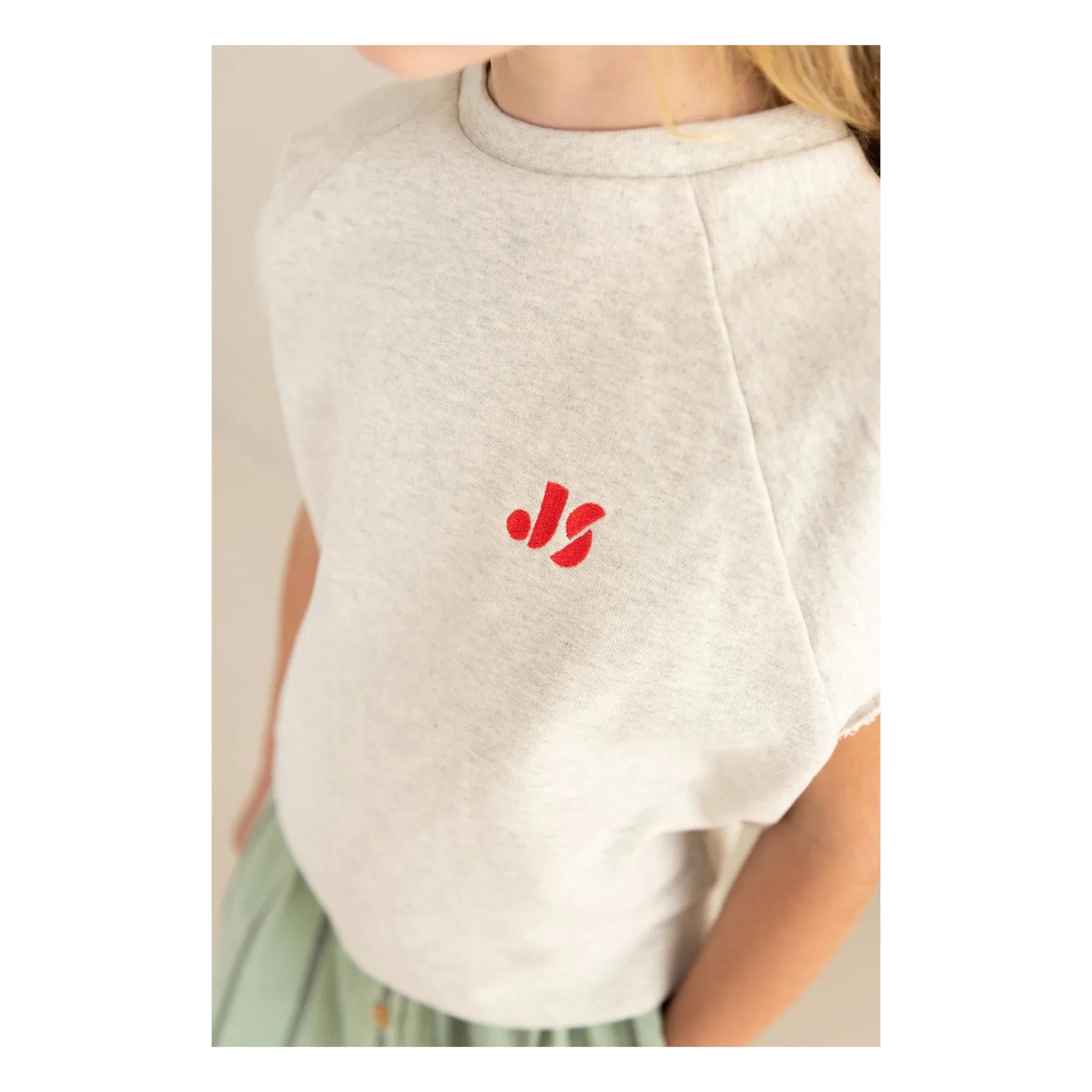 Jenest - Joey 21 ärmelloses Sweatshirt aus Bio-Baumwolle | Hellgrau