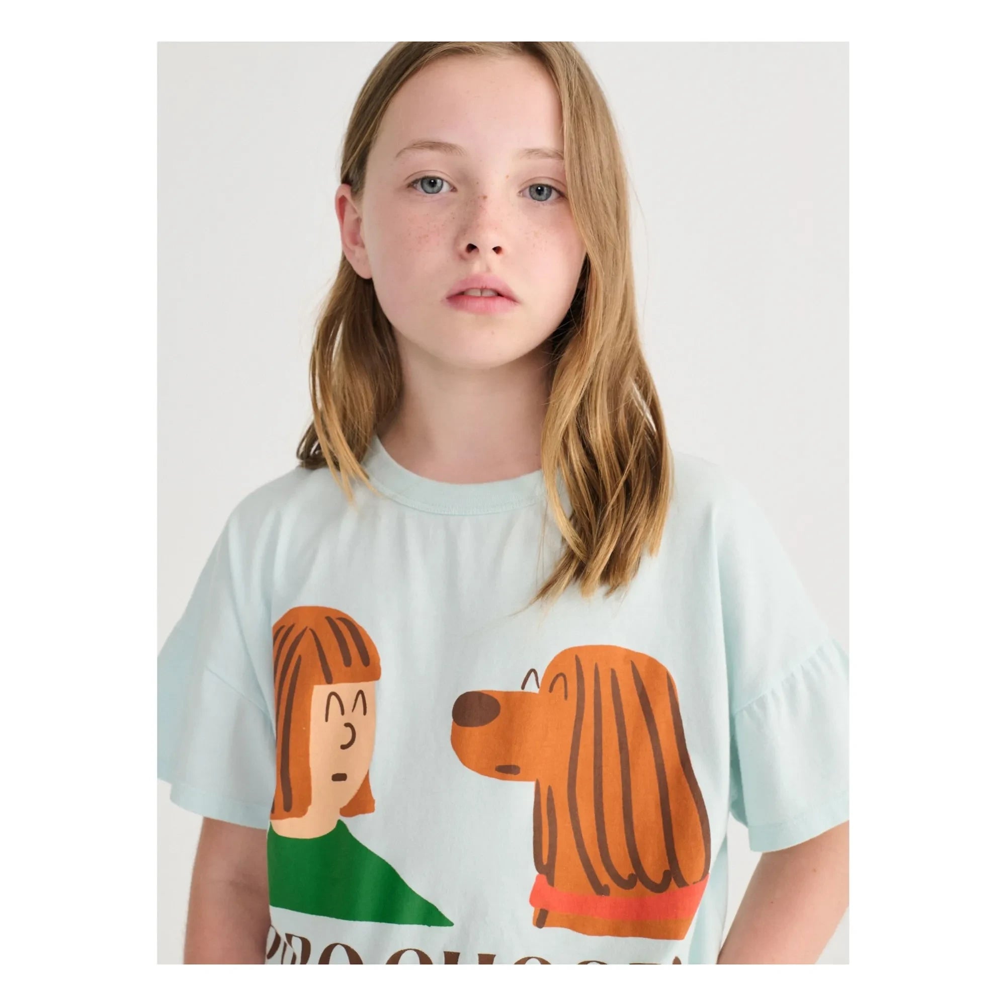 Bobo Choses - Friends T-Shirt Bio-Baumwolle | Hellblau