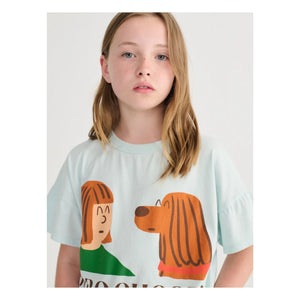 Bobo Choses - Friends T-Shirt Bio-Baumwolle | Hellblau