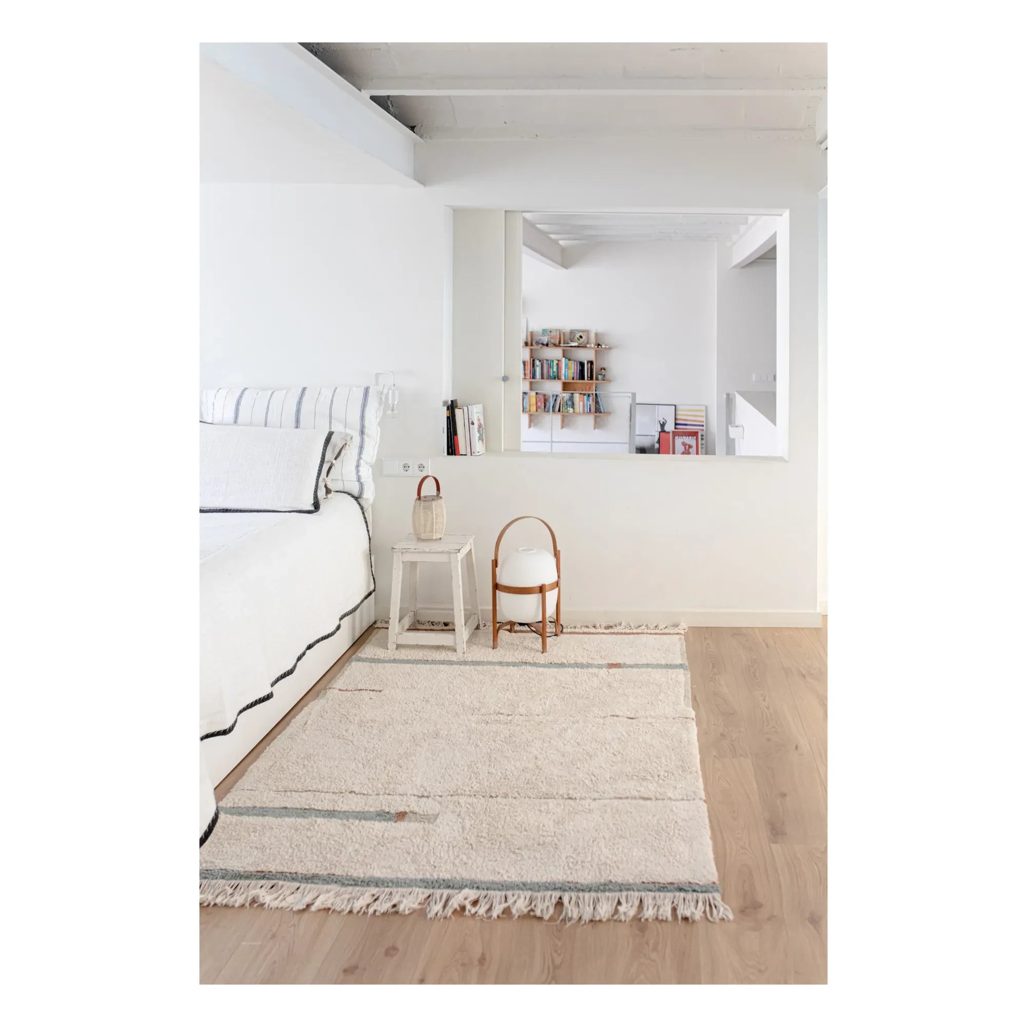 Lorena Canals - Teppich Lanes | Grau Blau
