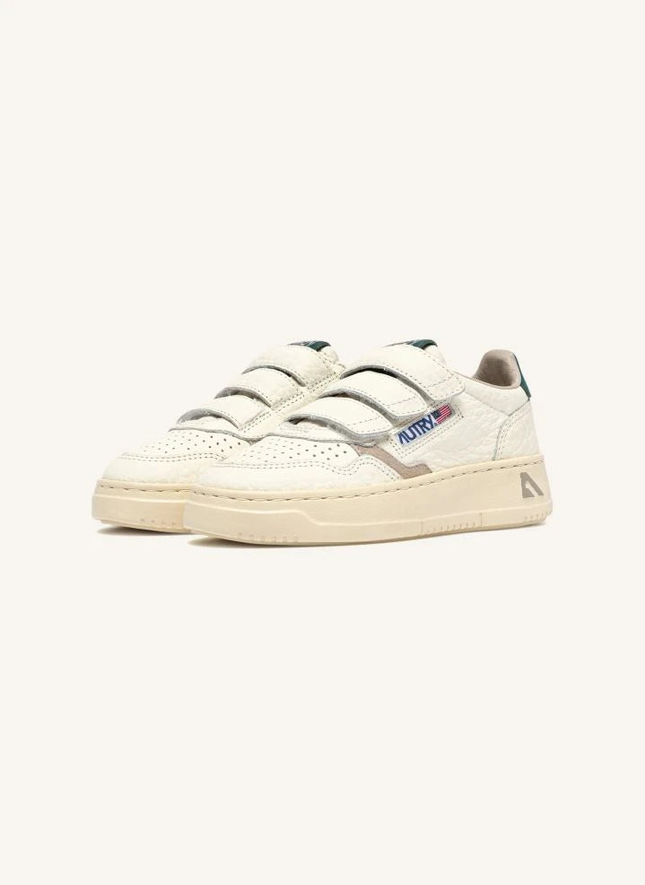 Autry - Kidstripes Niedriger Wildleder-Sneaker | Dunkelgrün