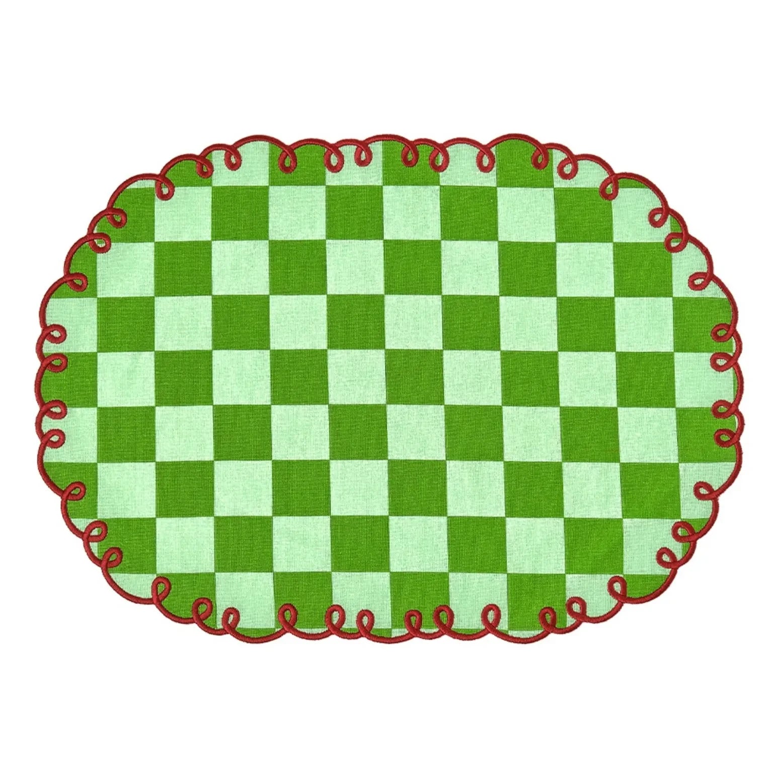 Bitossi - Dama Verde karierte Tischsets - 2er-Set | Grün