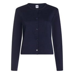Petit Bateau - Bio-Baumwoll Cardigan mit Gürtel | Marineblau