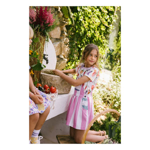 Favorite People - Amore Gestreifter Latzkleid | Rosa