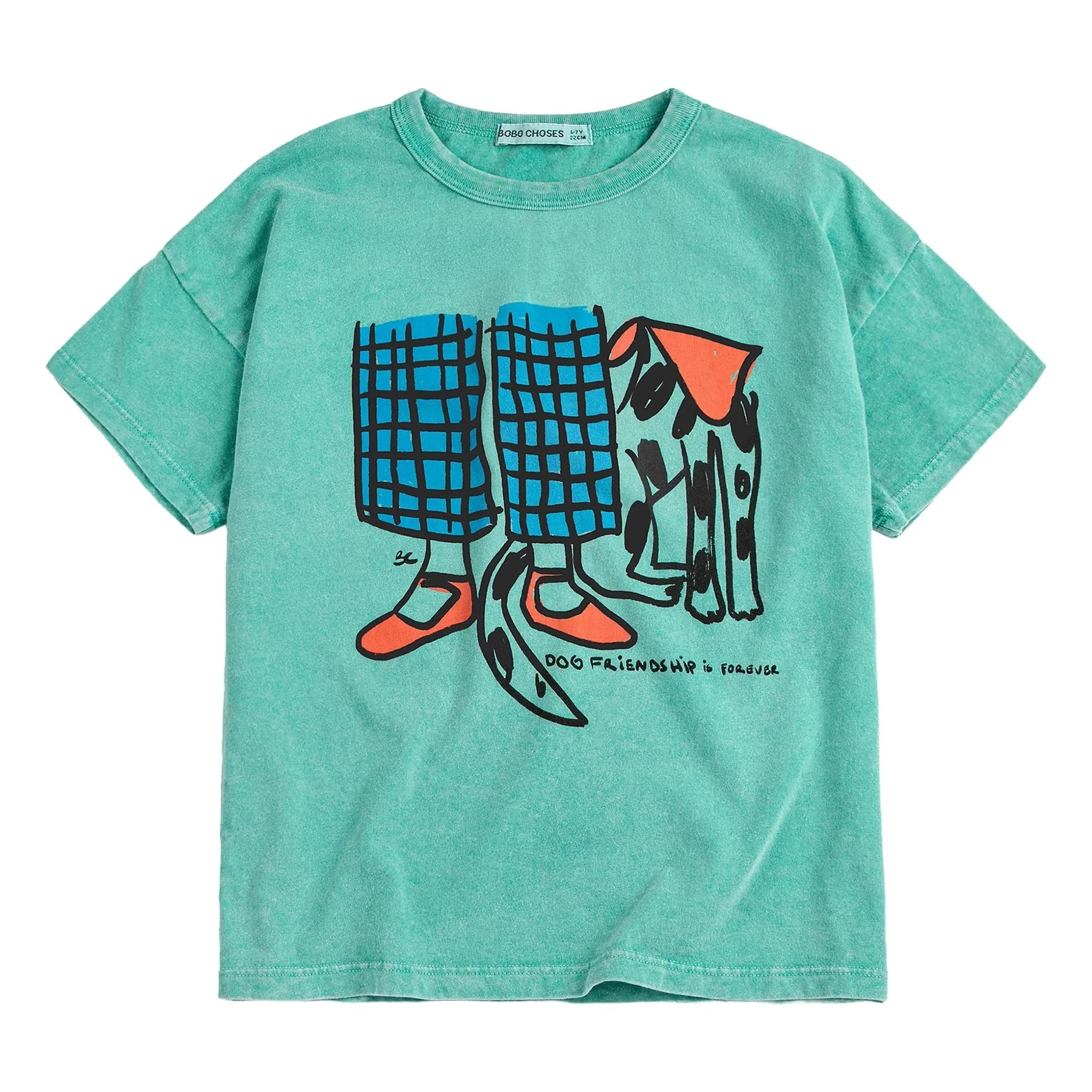 Bobo Choses - T-Shirt Friendship Bio-Baumwolle | Grün