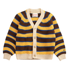 Bobo Choses - Gestreifte Bio-Baumwollstrickjacke | Gelb