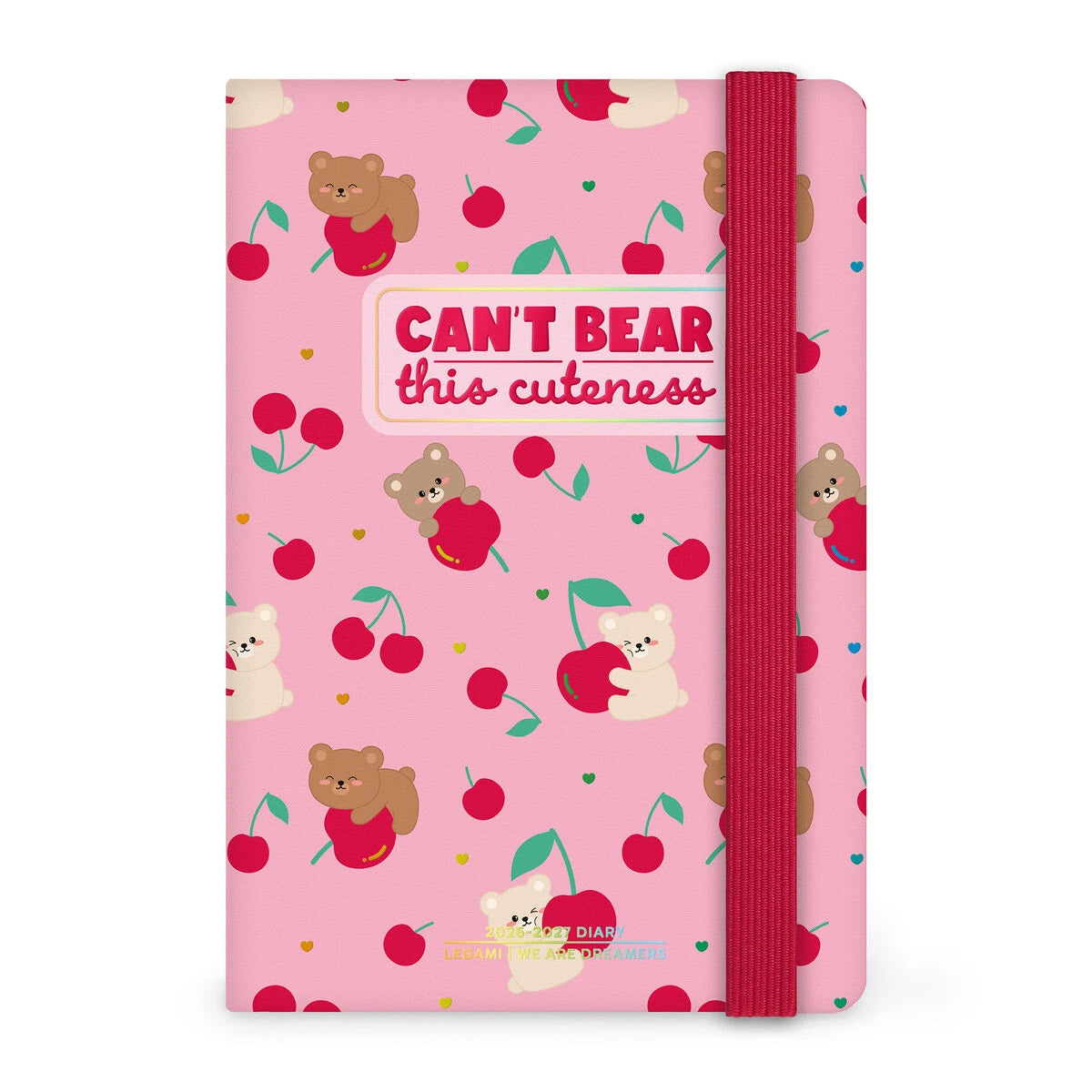 Legami - 16-Monat-Wochen-Fototagebuch 2026/2027 - Rosa Teddybär - Klein mit Notizbuch