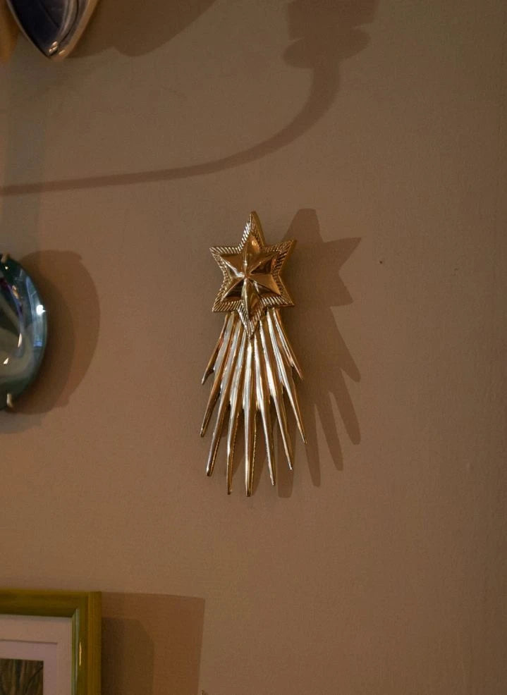 Anna + Nina - Wandschmuck zum Wünschen an einem Weihnachtsstern | Gold