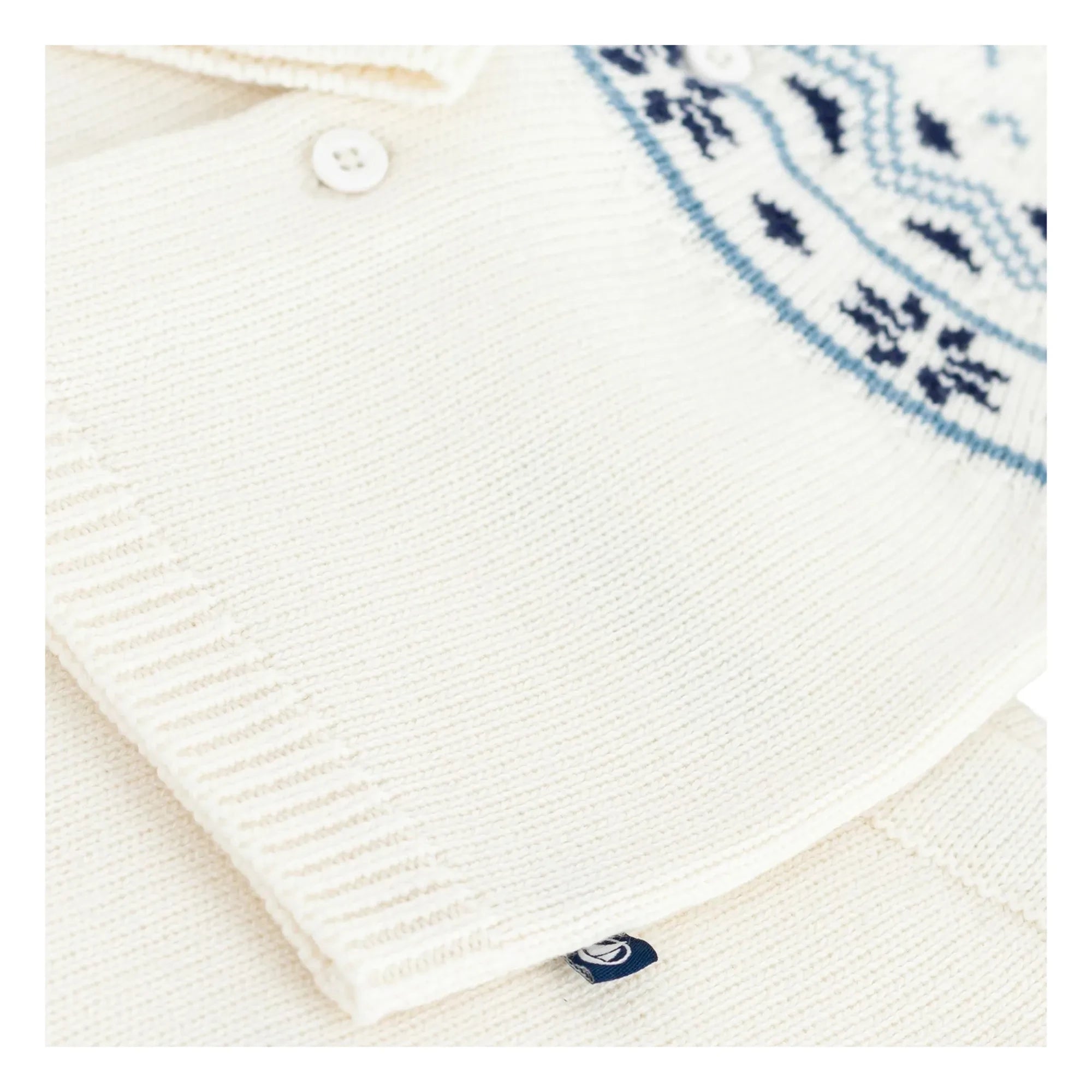 Petit Bateau - Strickjacke und Hose aus Wolle | Ecru