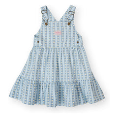 Goldie + Ace - Goldie+Ace x Smallable Exklusive Kollektion - Geblümtes Latzkleid | Blau