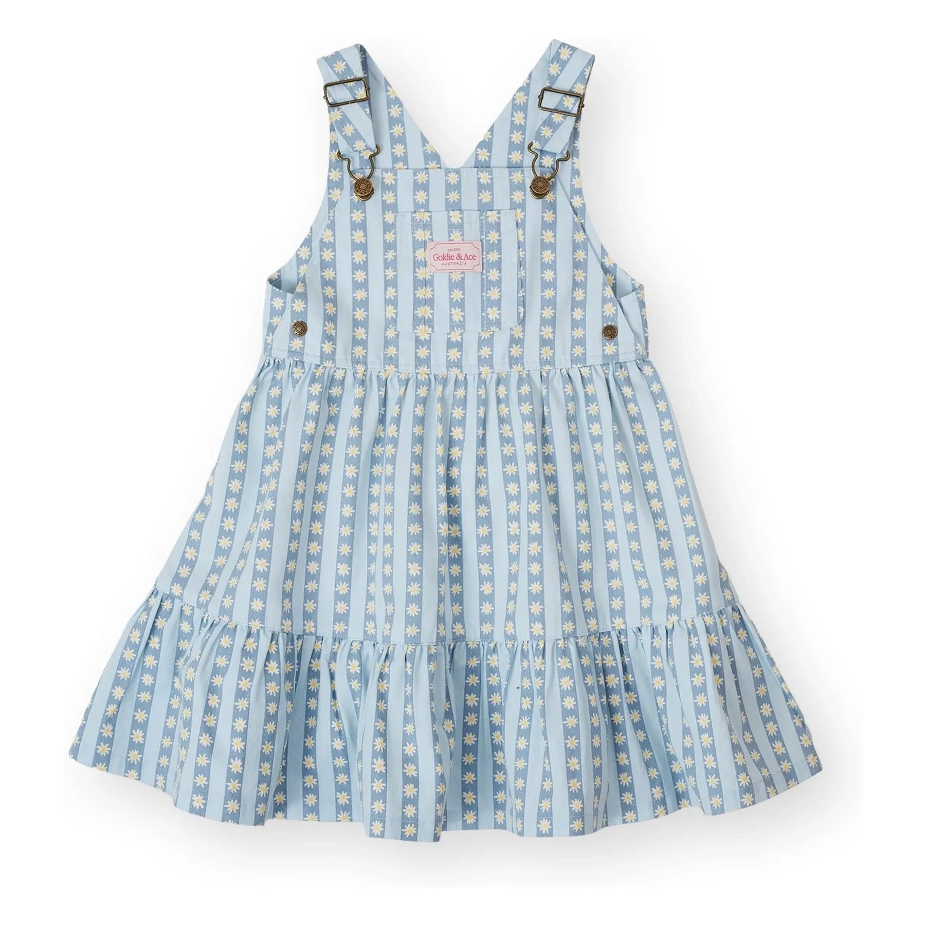 Goldie + Ace - Goldie+Ace x Smallable Exklusive Kollektion - Geblümtes Latzkleid | Blau