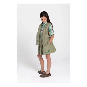 Hundred Pieces – Mara Ärmellose Jacke Stiefel | Mandelgrün