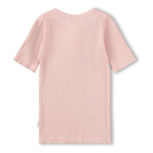 Molo - Rosey geripptes Knopfshirt | Hellrosa