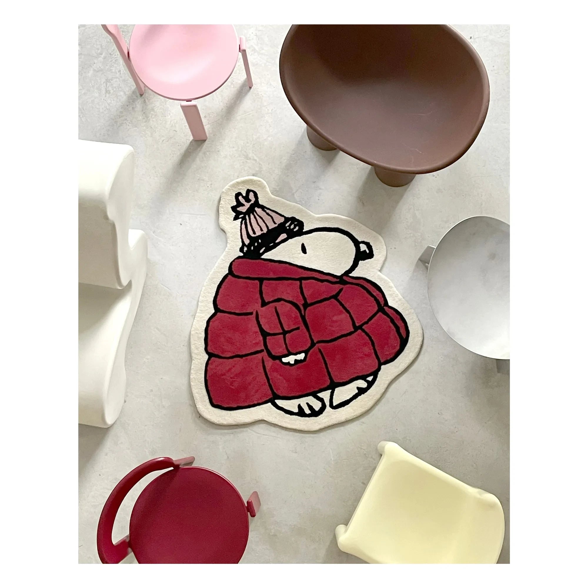 Maison Deux - Peanuts Doudoune Teppich | Rot