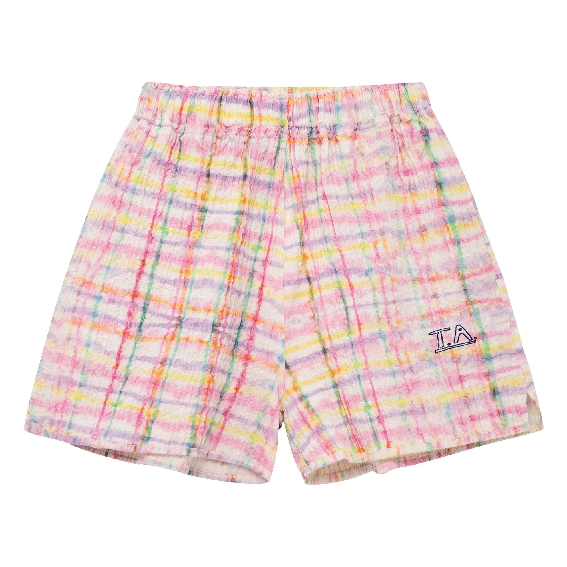True Artist - Strukturierte Karo-Shorts | Lila