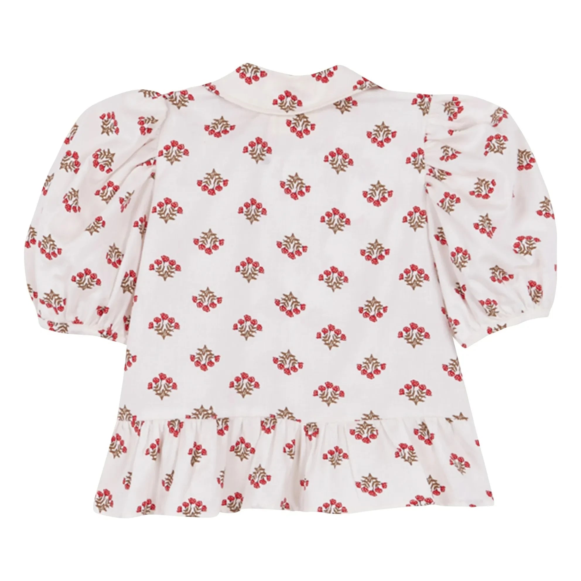 birinit - Monzón Bio-Baumwollbluse mit Rüschen | Weiß