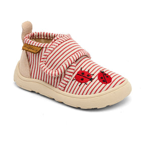 bisgaard - Gestreifte Lauflernschuhe mit Marienkäfer | Rot