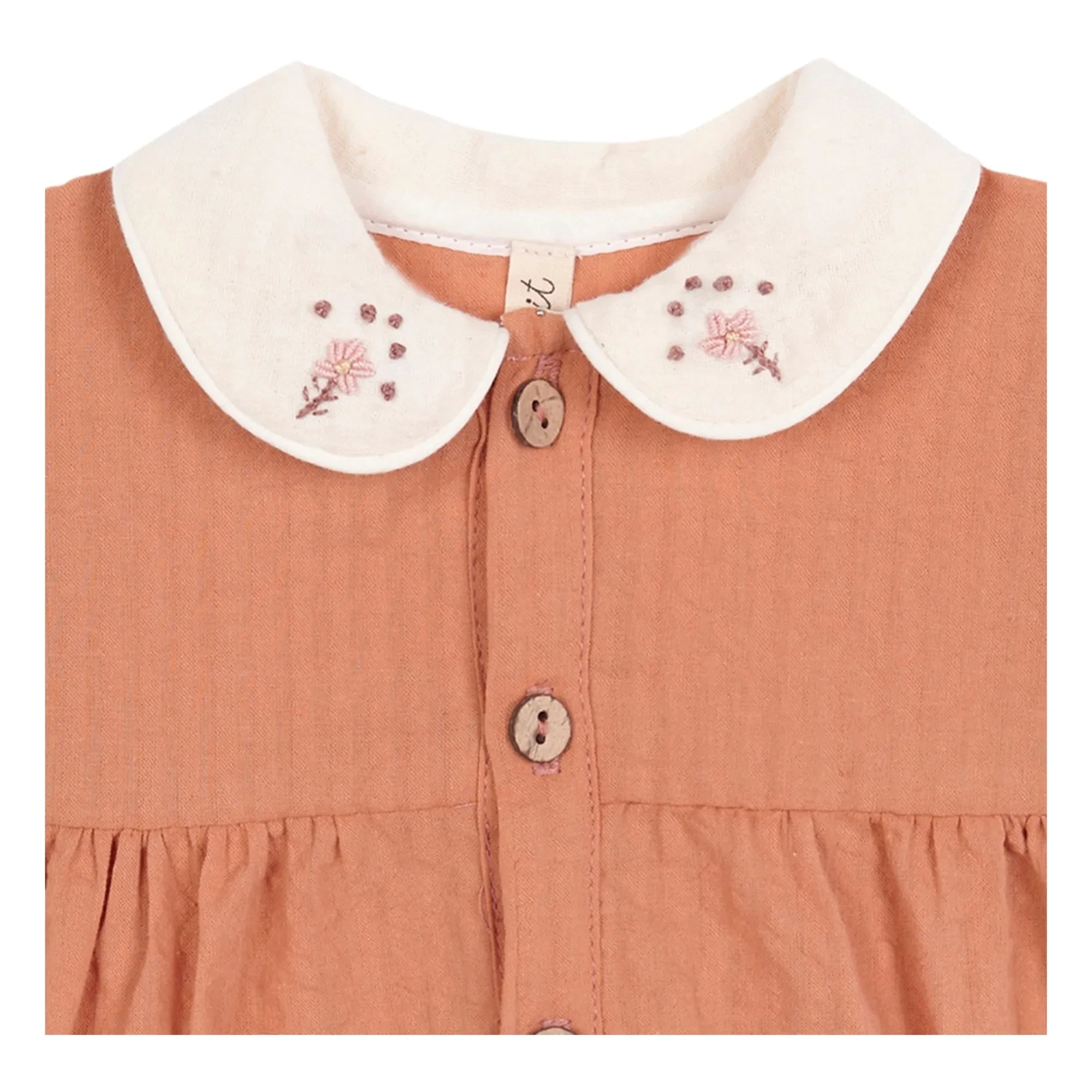 birinit - Overall mit Claudine-Kragen Dessert Bio-Baumwolle | Russet