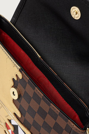 Sprayground - Braune Umhängetasche mit Haien in Paris 910B9340NSZ