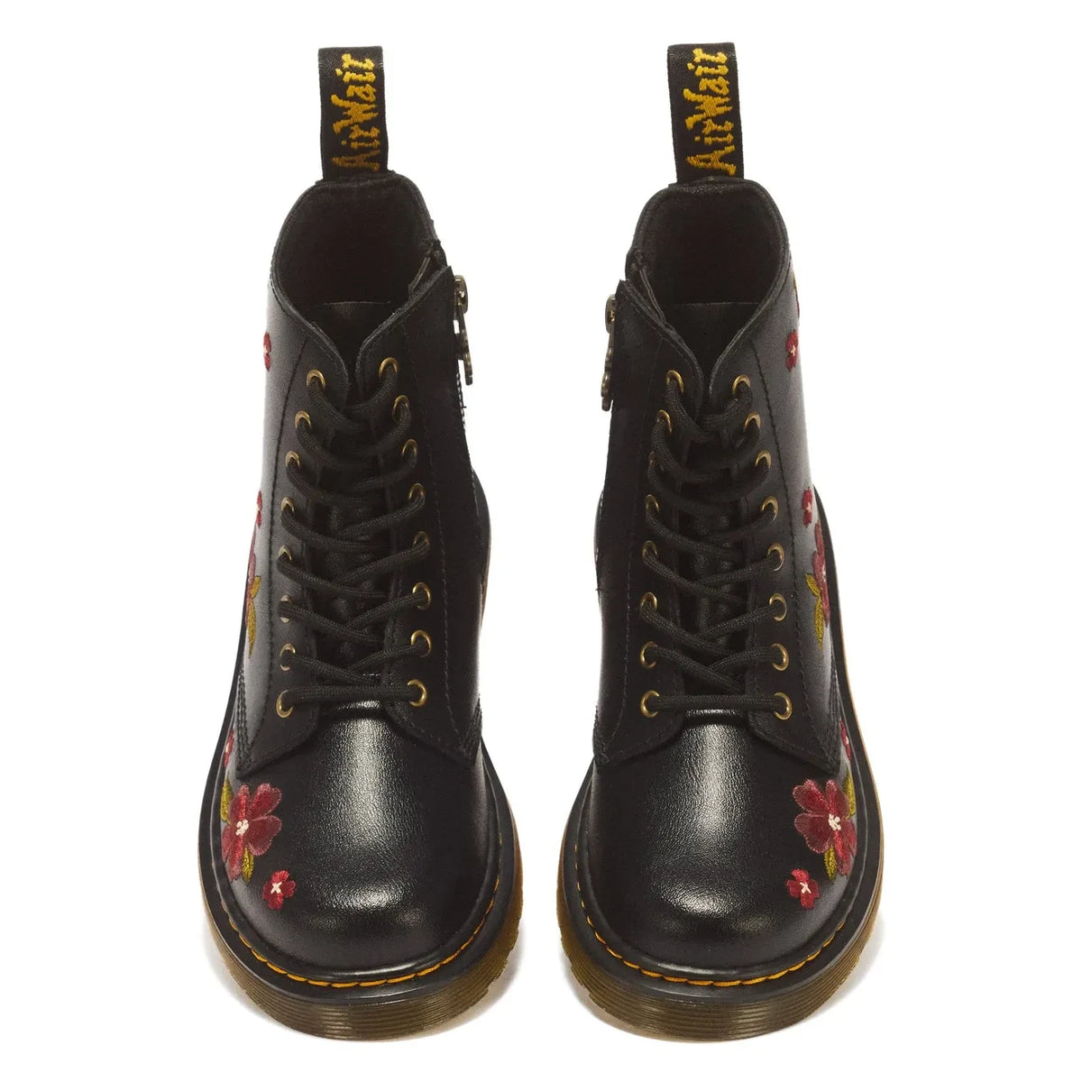 Dr Martens - 1460 J Bağcıklı Çiçekli Botlar | Siyah