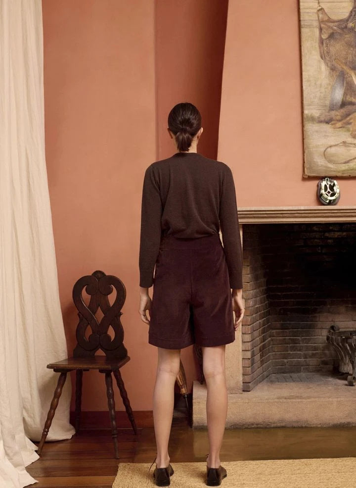 Maria de la Orden - Silene Baumwolle Bermuda Shorts | Schokolade
