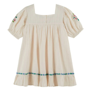 Emile et Ida – Besticktes Rüschenkleid | Creme