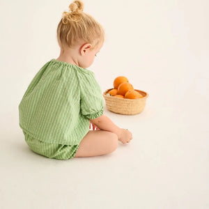 Cozmo - Amapola Çizgili Bluz | Çayır Yeşili