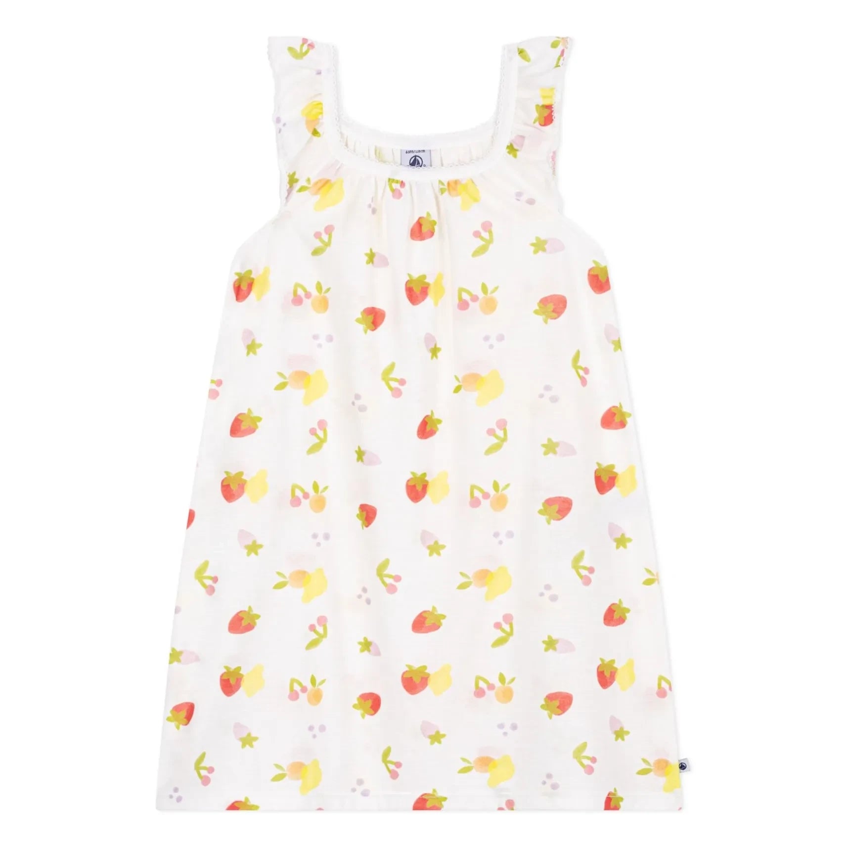 Petit Bateau – Schlafanzug mit Obstmuster | Ecru
