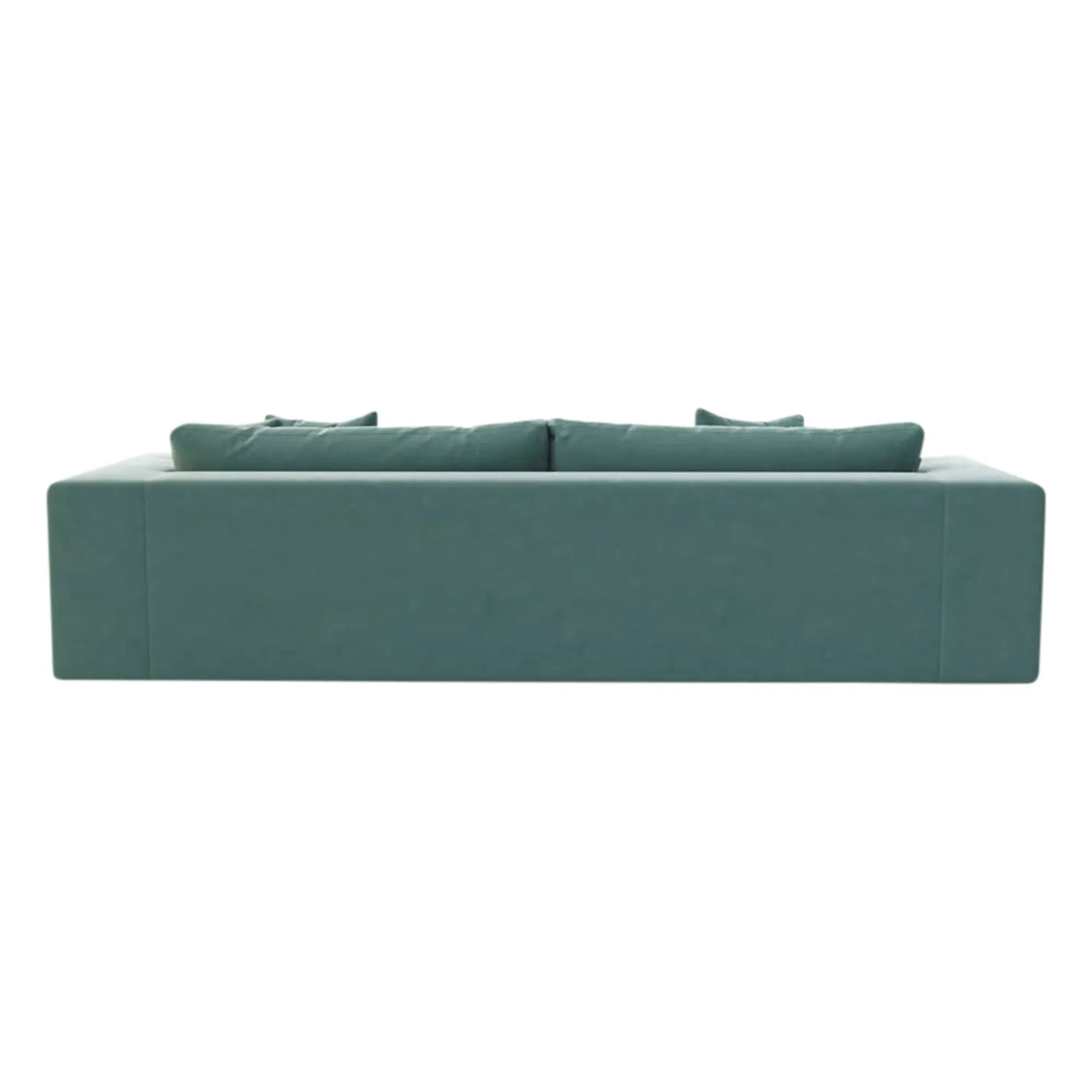 Panac Edition – 245 cm gebürstetes Samtsofa Bellechasse Dreisitzer | Cognac