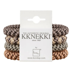 Bon Dep - 4er-Set Kknekki 8 Haargummis | Dunkelbraun