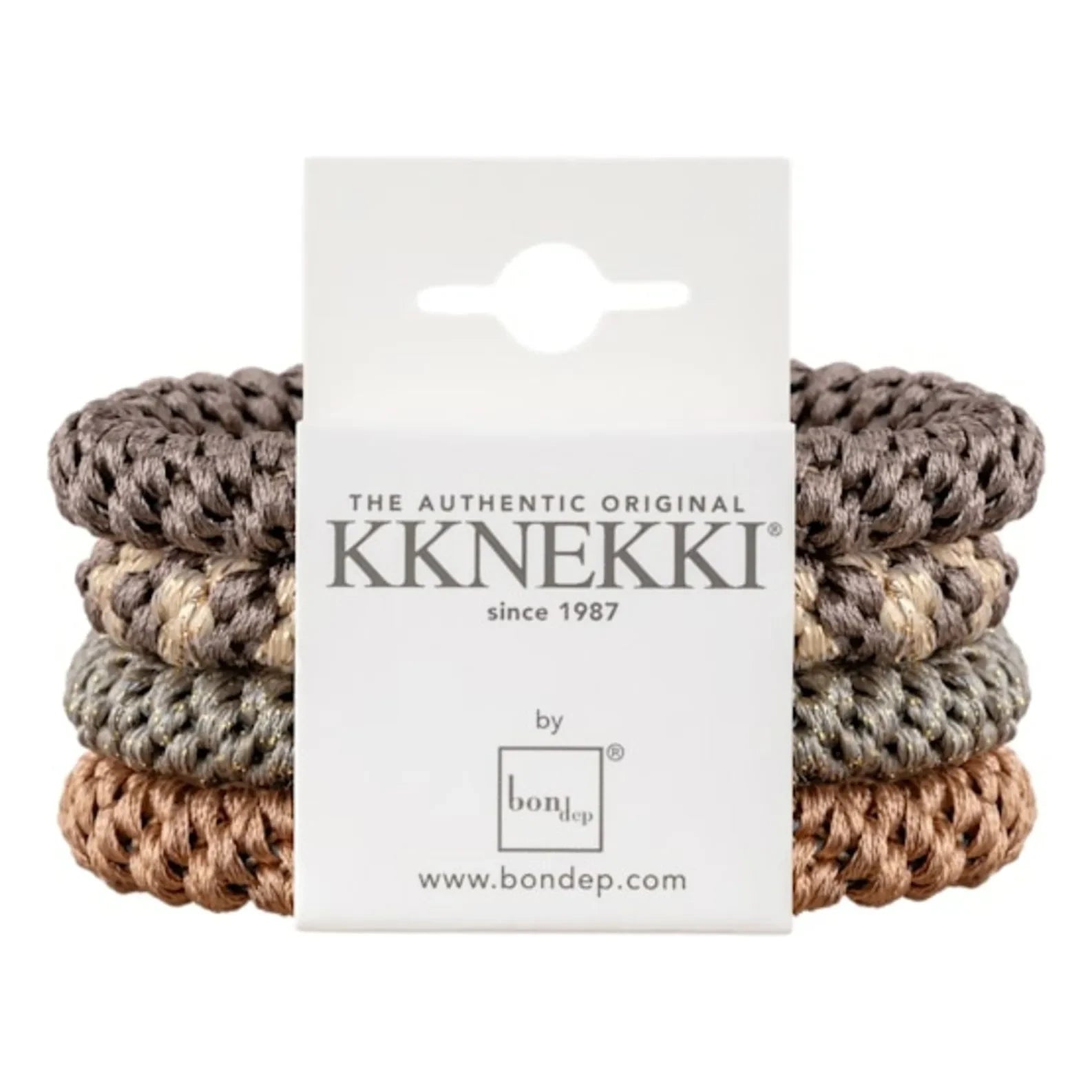 Bon Dep - 4er-Set Kknekki 8 Haargummis | Dunkelbraun