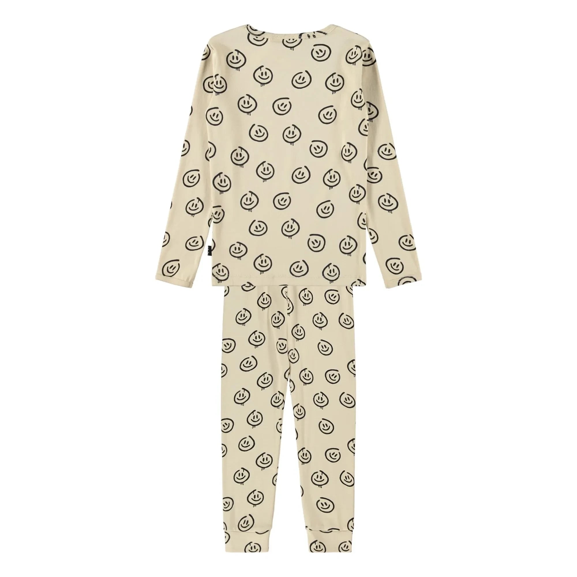 Molo - Lue Smiley organik pamuklu pijama | Soluk sarı