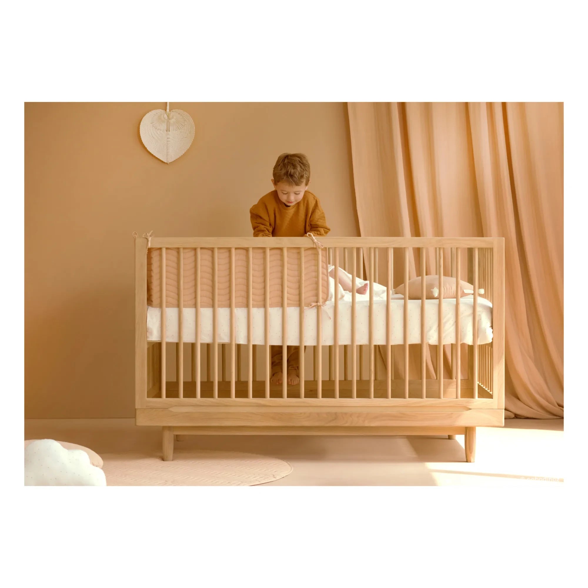 Nobodinoz - Pure Umbaubares Babybett 70x140 cm | Eiche