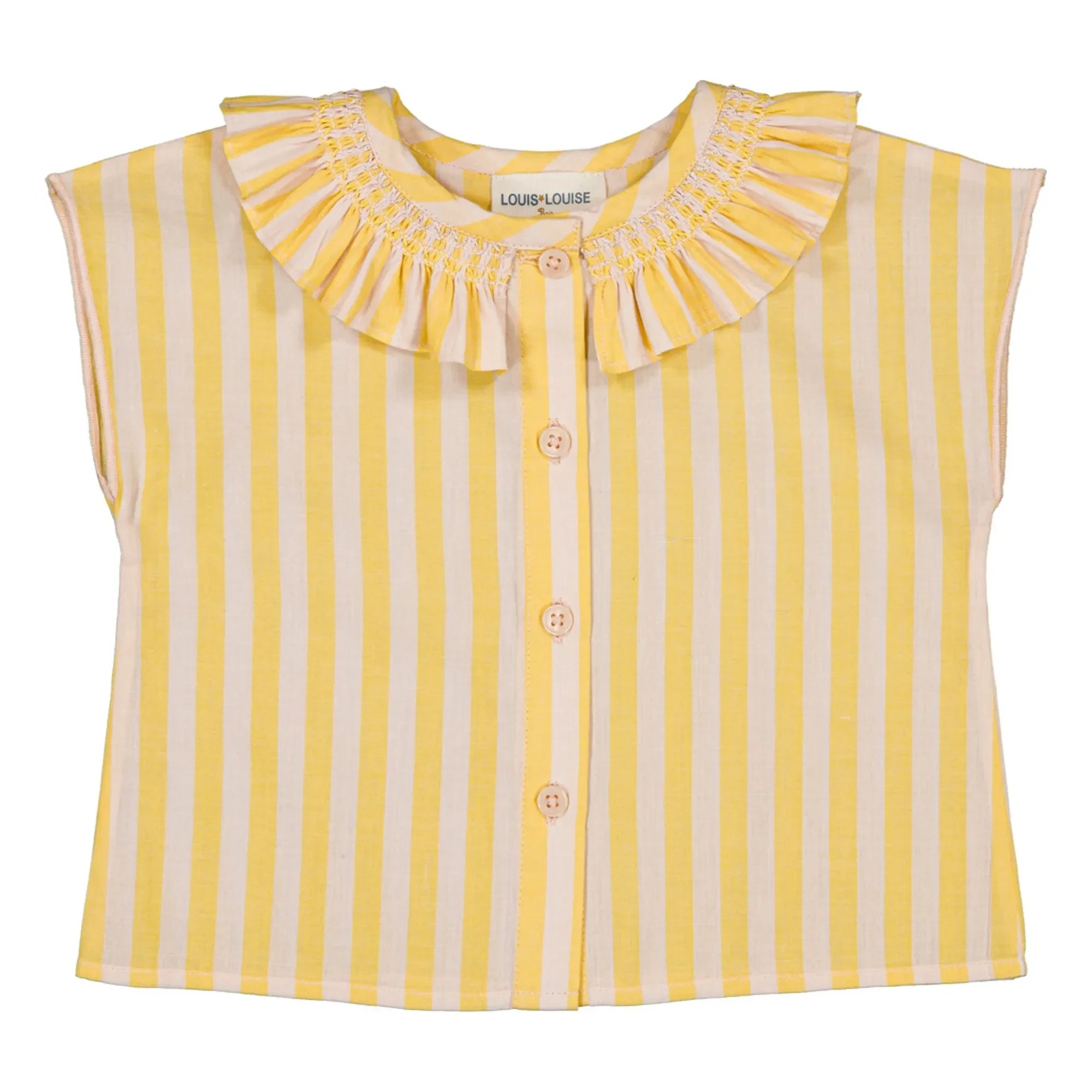 Louis Louise - Nilah Gestreifte Bluse | Gelb
