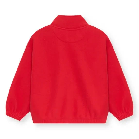 the new society - Cloudy Sweatshirt mit Reißverschluss | Rot