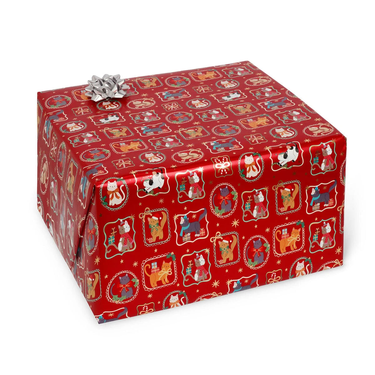 Legami - Weihnachtsgeschenkpapier Kitty Frames - 200 x 70 cm Rolle