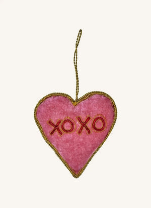 Rice - Xoxo Herz Weihnachtsdekoration | Rosa