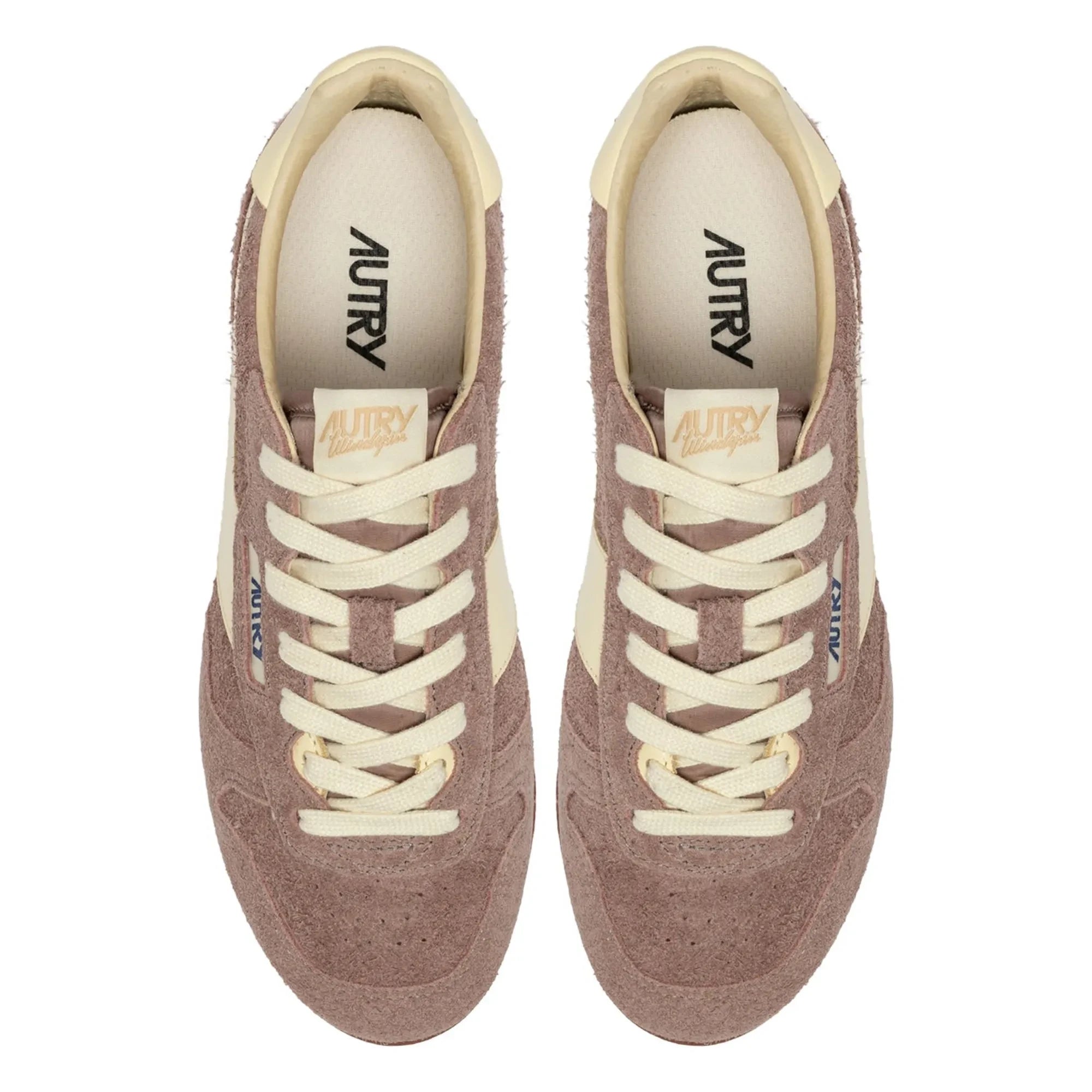 Autry - Windspin Low Zweifarbiger Wildleder- und Leder-Basketballschuh | Puderrosa