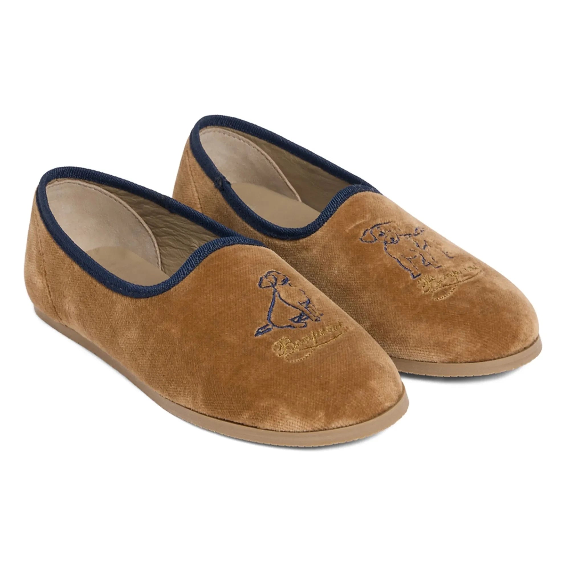 Bonpoint - Gib Samtpantoffeln | Beige