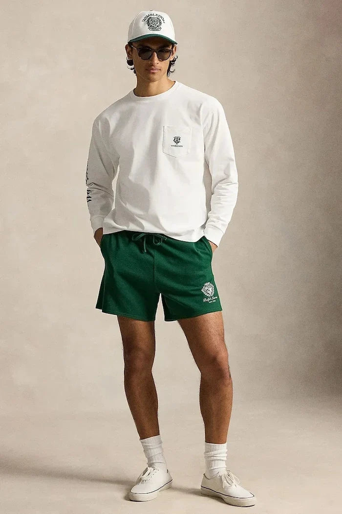 Polo Ralph Lauren erkek pamuklu uzun kollu bluz Wimbledon